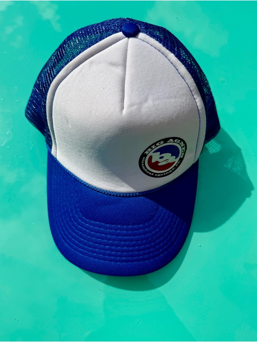 Big Agnes (Steamboat Springs, CO) Classic Blue & White Mesh Trucker Cap